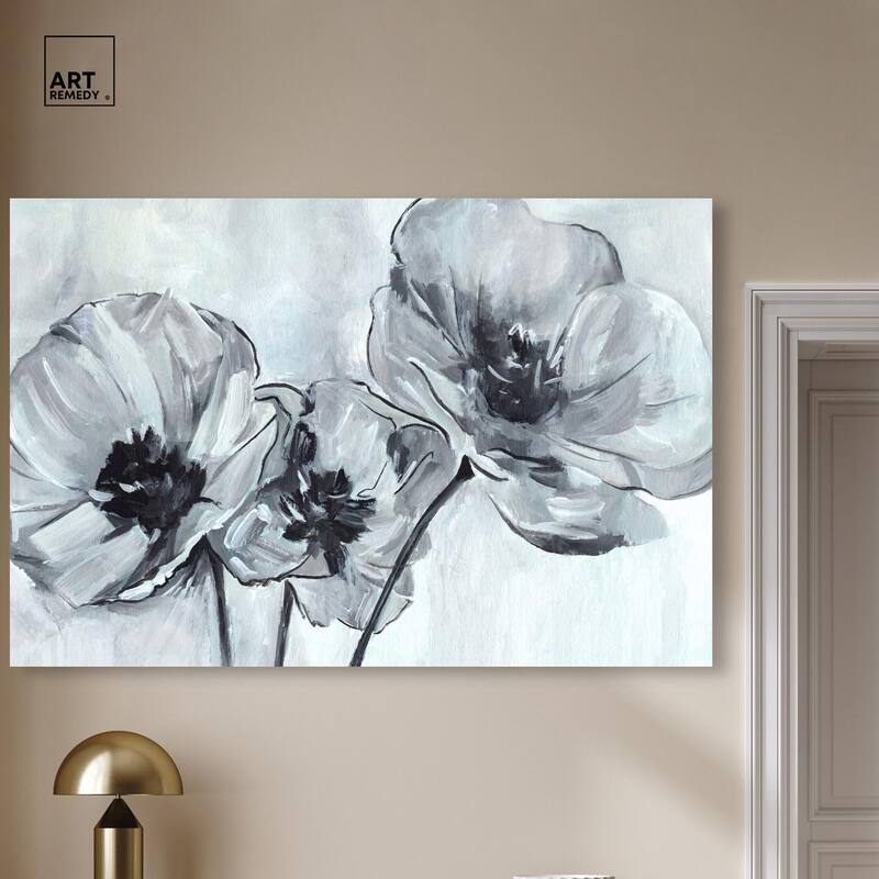 Flower Impressions Canvas by Art Remedy, Gallery Wrapped