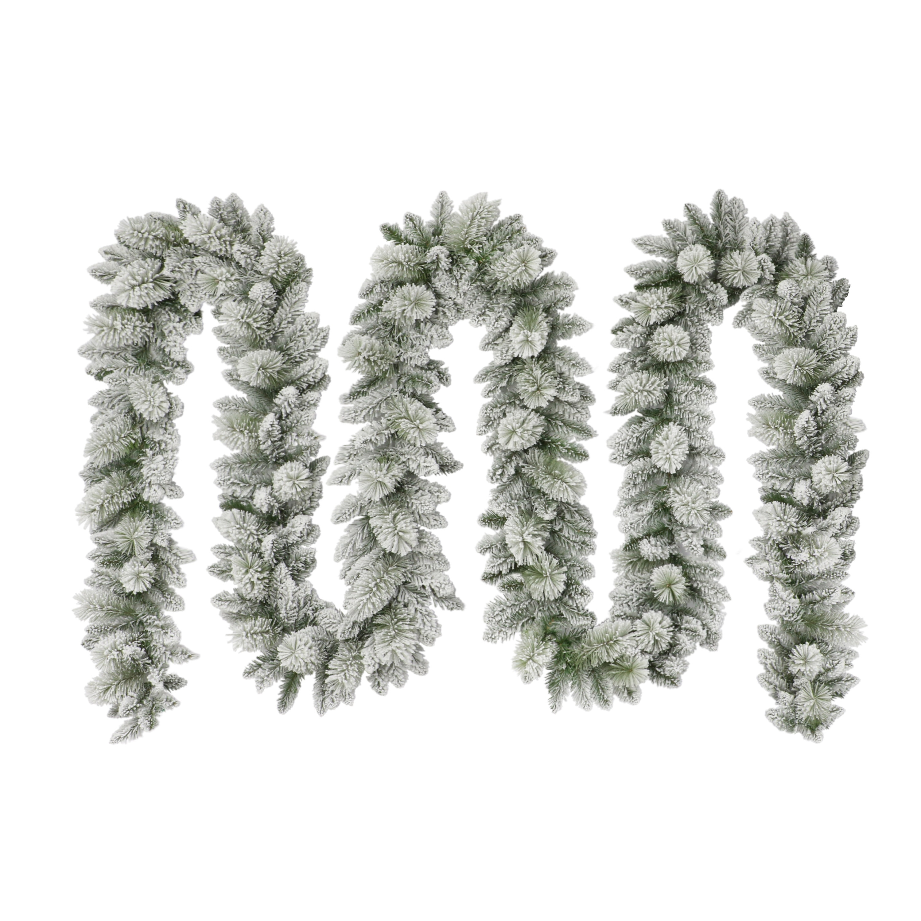 Puleo International 20 ft. x 10 in. Flocked Spruce Artificial Garland