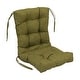 preview thumbnail 12 of 61, Multi-section Tufted Outdoor Seat/Back Chair Cushion (Multiple Sizes) 18" x 38" - Avocado