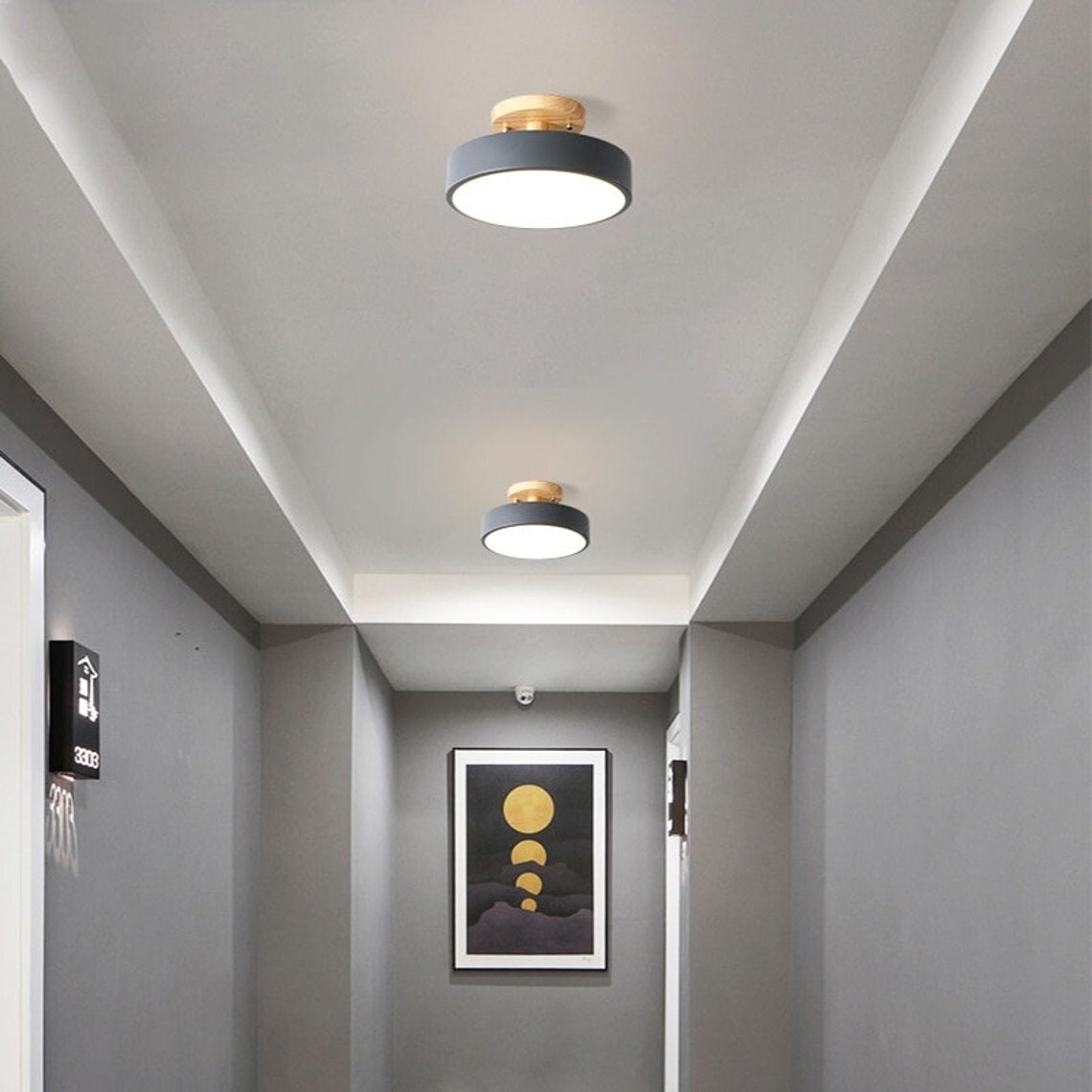 Pink white gray green Wood Ceiling Light Shade Drum Lamp Bed Bath Beyond 35536750
