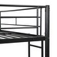 preview thumbnail 6 of 9, Black Metal Full Over Full Bunk Bed Kids Bed with Under-bed Storage