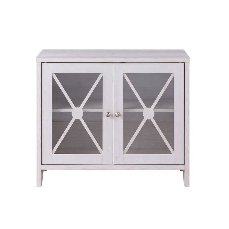 Lyle Farmhouse 31-inch 2-Shelf Accent Cabinet by Furniture of America