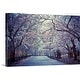 preview thumbnail 1 of 28, Great Big Canvas "Cherry blossoms in Central Park's in New York City." Muted Blue Black Wrapped Canvas Print Wall Artwork