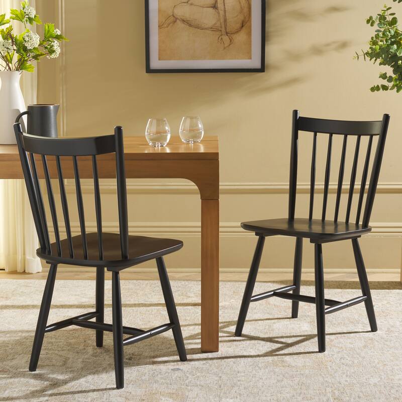 SAFAVIEH HOME Andreas Spindle Dining Chair (Set of 2) - 17"W x 20"D x 36"H