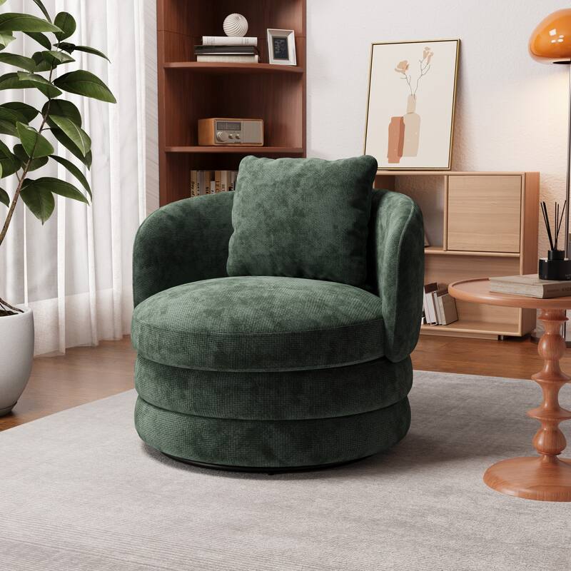 30"W Modern Upholstered Armchair,Accent Chair with a Pillow