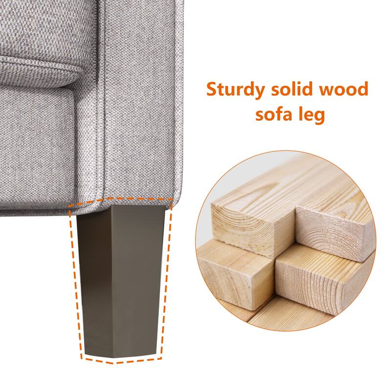 Modern 3 Seat Sofa With Storage For Living Room
