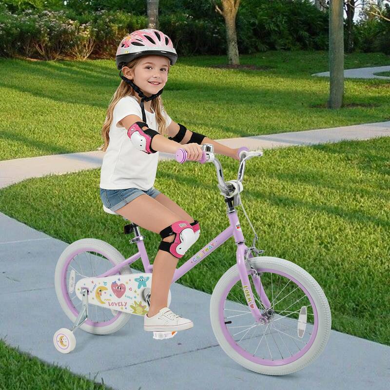 Costway 12/14/16/18 Inch Kids Bike for Girls Boys Age 3-8 Years with - See Details