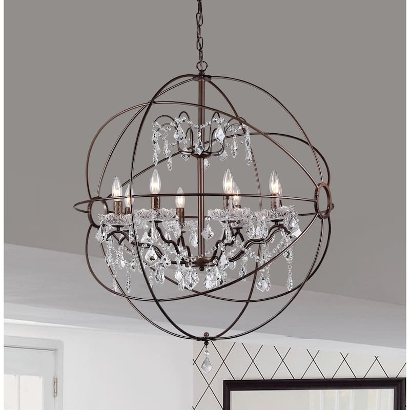 Edwards Antique Bronze 32-inch Orb Chandelier