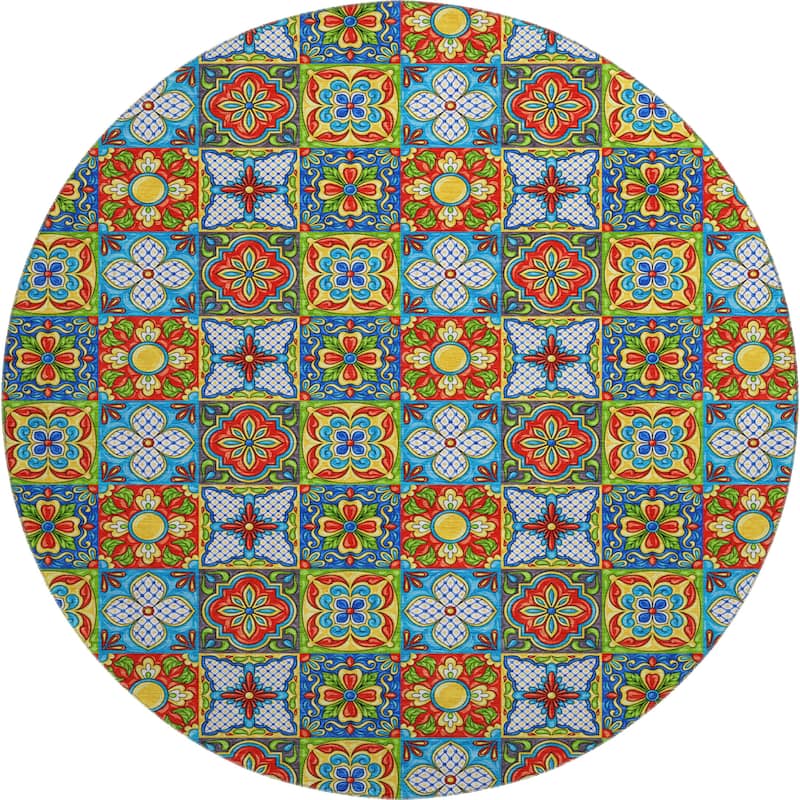 Premium Washable Super Soft Boho Mosaic Mayfield Rug
