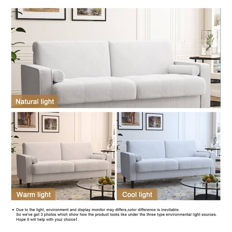 63.3"W Living Room Corduroy Loveseat Sofa