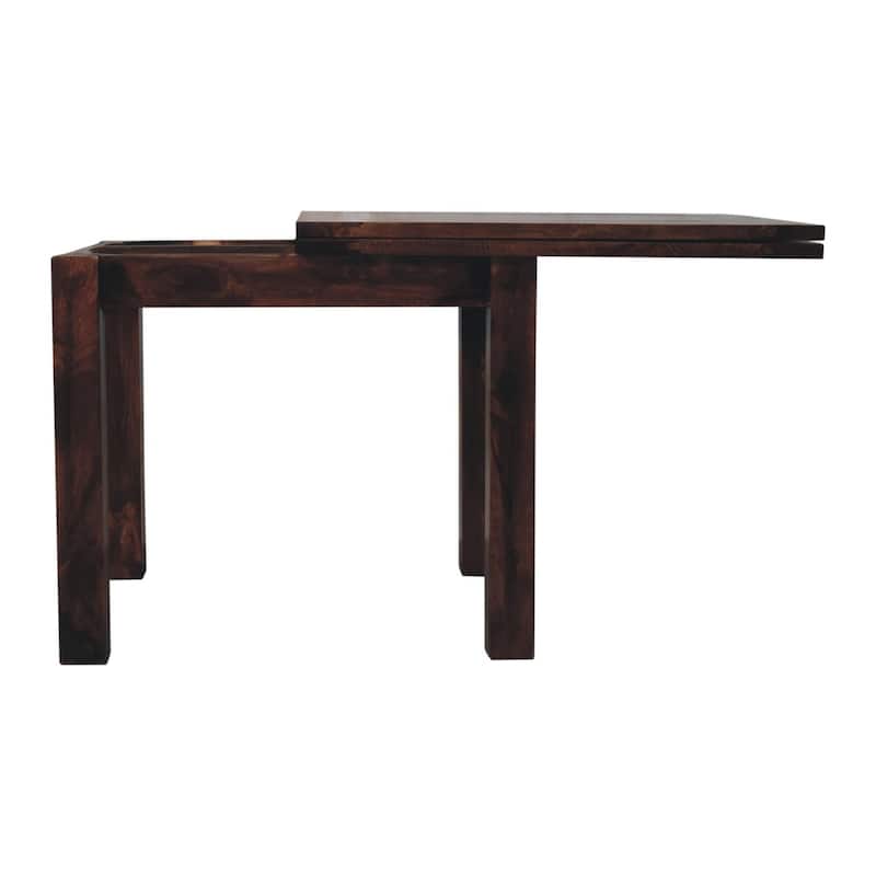 Artisan Furniture Solid Wood California Walnut Extendable Butterfly Dining Table, Brown