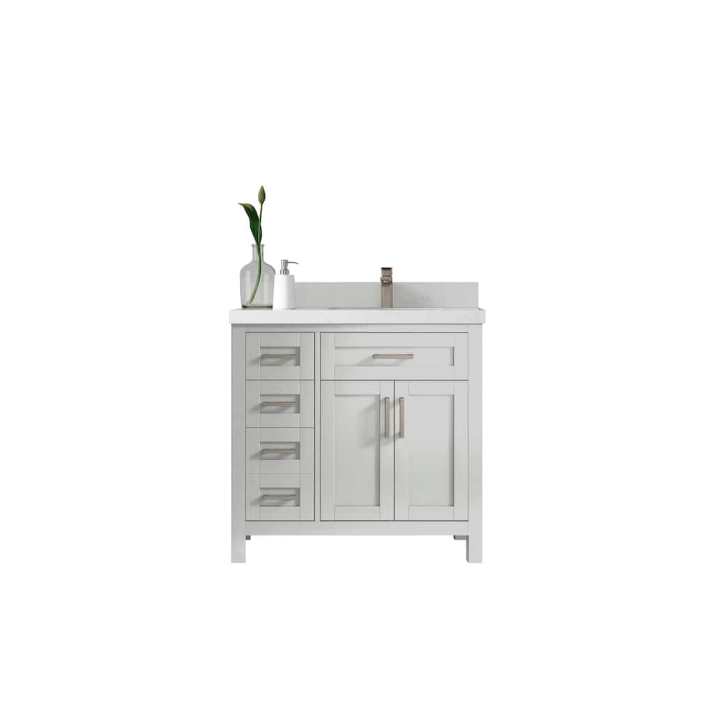 Willow Collections 36 in. W x 22 in. D Cambridge Right Offset Sink Bathroom Vanity with Countertop