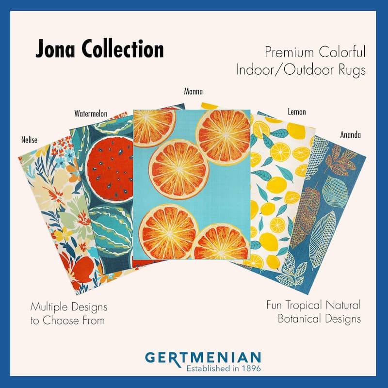 Gertmenian Jona Bold Summer Fruits Bright Bold Indoor/ Outdoor Flatweave Area Rug