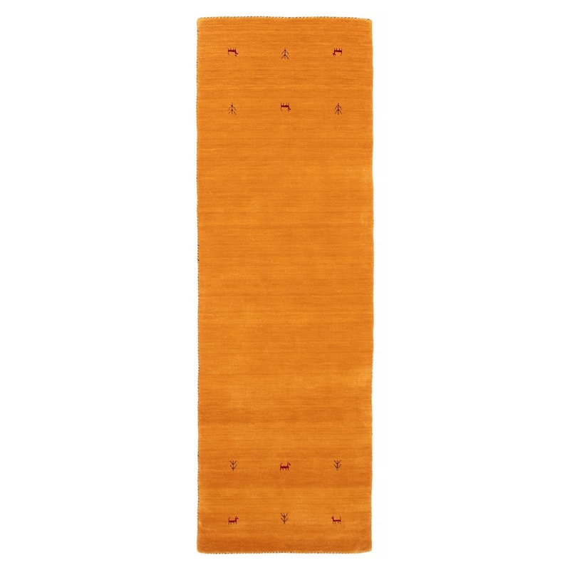 Kashkuli Gabbeh Gold Rug 2'6" x 7'9" - 2'6 x 7'9 - Dark Gold - 2'6 x 7'9