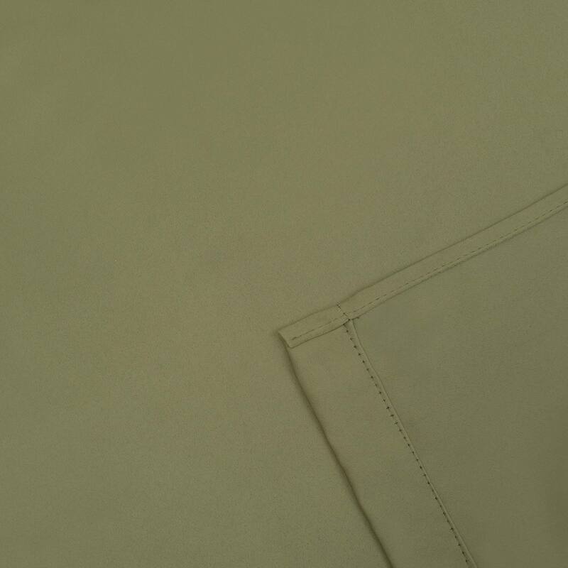 Superior Solid Machine Washable Room Darkening Grommet Curtains, Set of 2