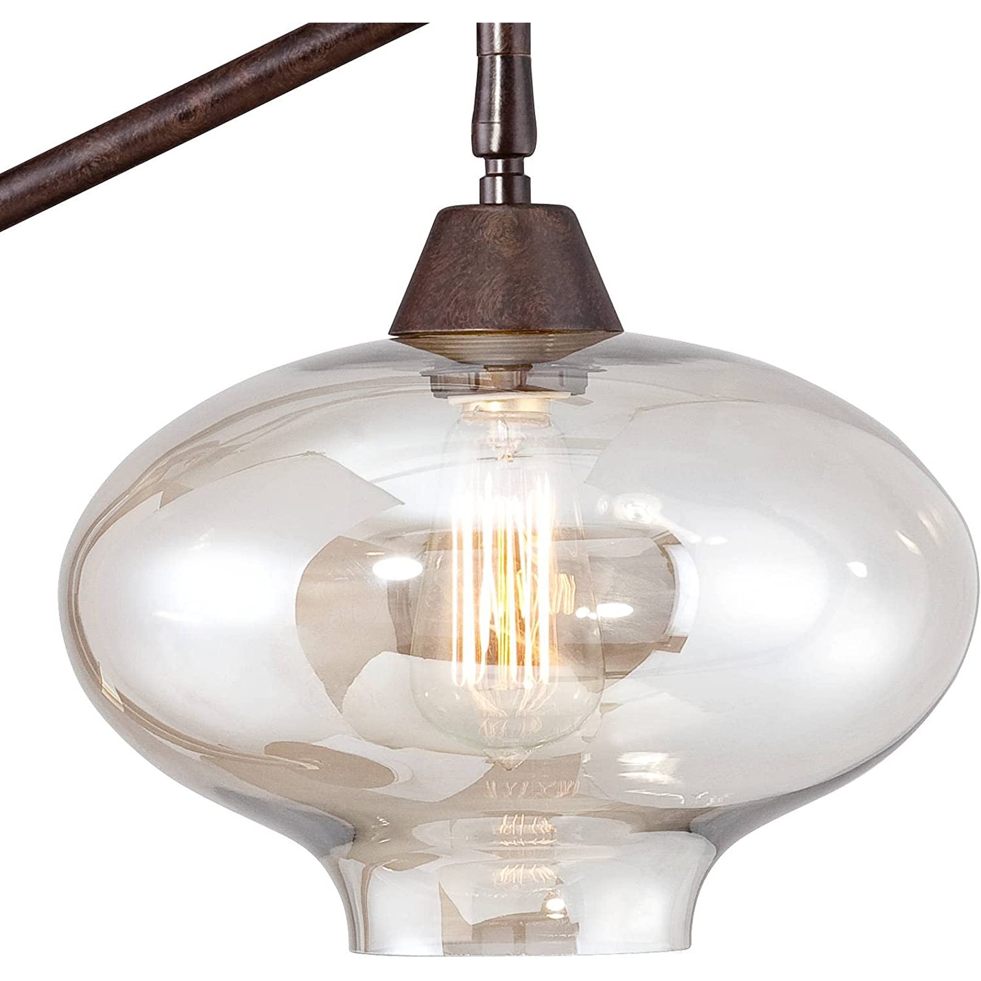 Iron Works Calyx Modern Industrial Desk Lamp 29 Tall Rich Bronze Brown Metal Cognac Glass Dome Shade Decor Bed Bath Beyond 37766530