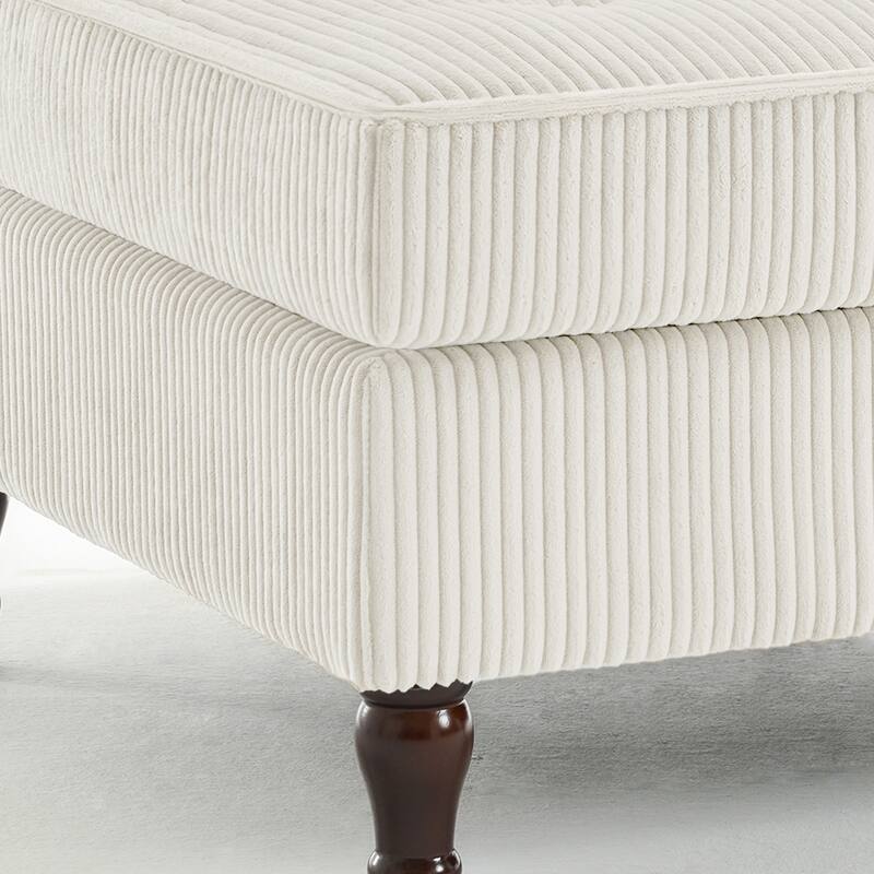 32.57" W Upholstered Corduroy Armless Accent Chair