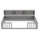 preview thumbnail 8 of 18, Twin Floor Bed with Bedside Bookcase,Shelves,Guardrails