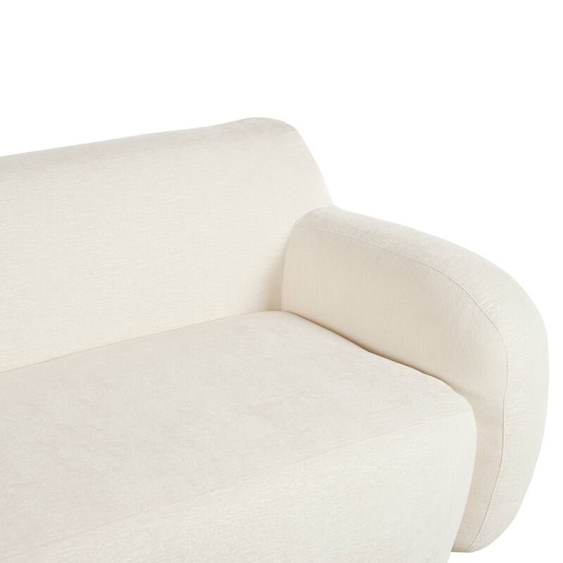 81.5" Ergonomic 3-Seater Curved Sofa, Modular for Living Room, Bedroom, or Apartment