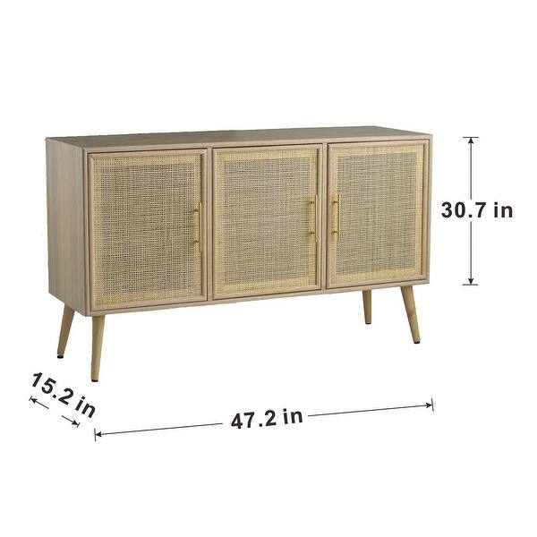 Storage Entertainment with Rattan Door Bed Bath