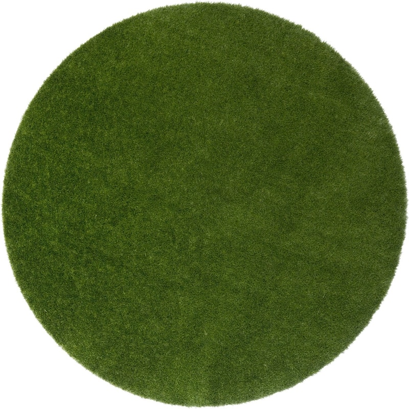 GreenSpace Educational Artificial Grass Synthetic Area Rug - 7' x 7' Round