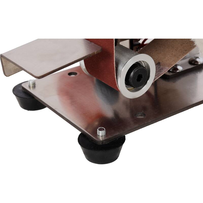 Mini Electric Belt-Sander Knife-Sharpener Sanding Machine 96W, Small Bench Grinder Kit 7 Speed Adjustable Power Polisher