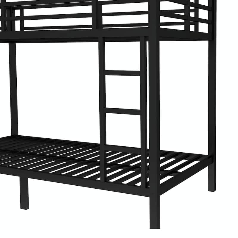 Metal Bunk Bed for Teens and Adults, Space-Saving, Noise-Reduced