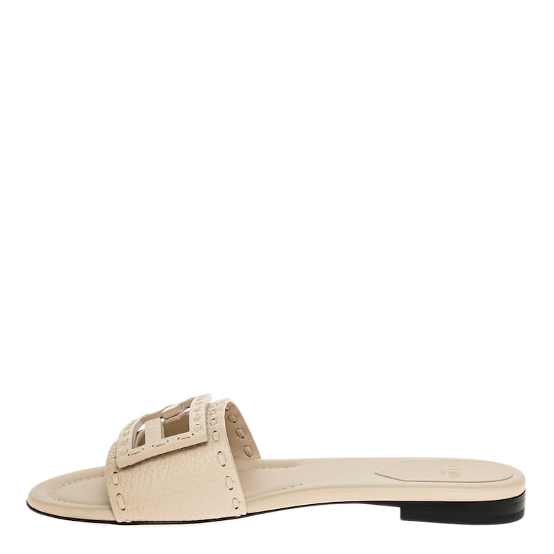 Fendi Baguette Leather Slides