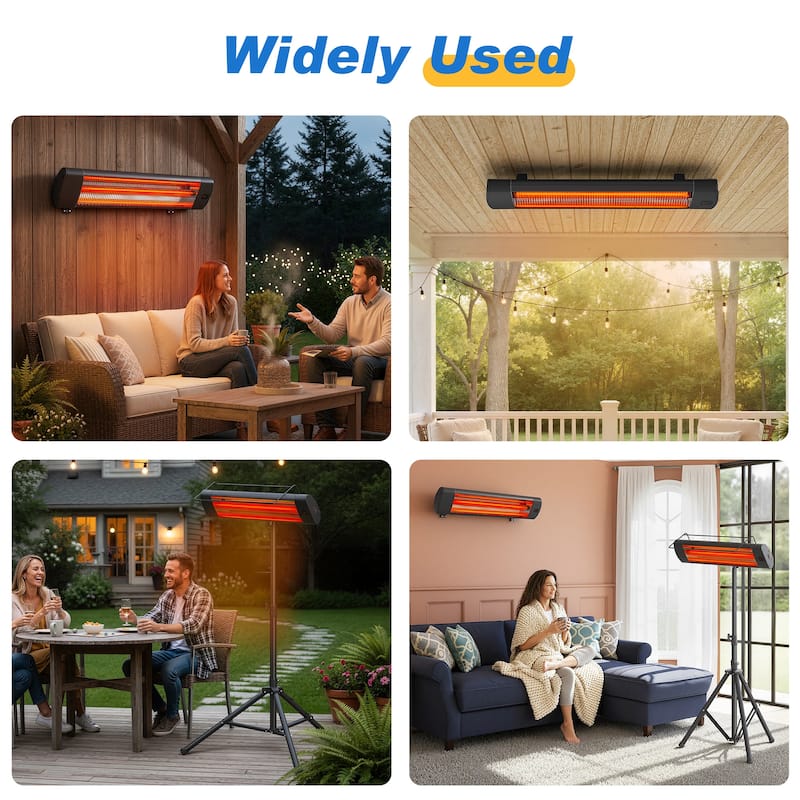 1500W Patio Heater with Wall, Ceiling, or Tripod Mount