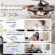 preview thumbnail 9 of 13, Bella Depot 42" Rustic Retractable Ceiling Fan with Light and Remote 6-Speed Reversible Caged Fan