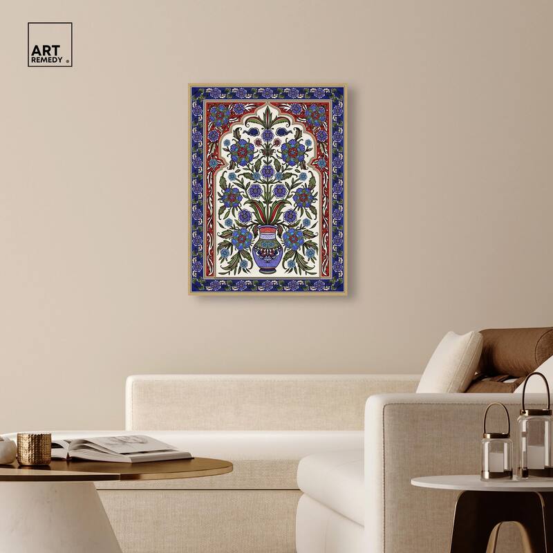 Royal Vase Bloom Canvas by Art Remedy, Gallery Wrapped