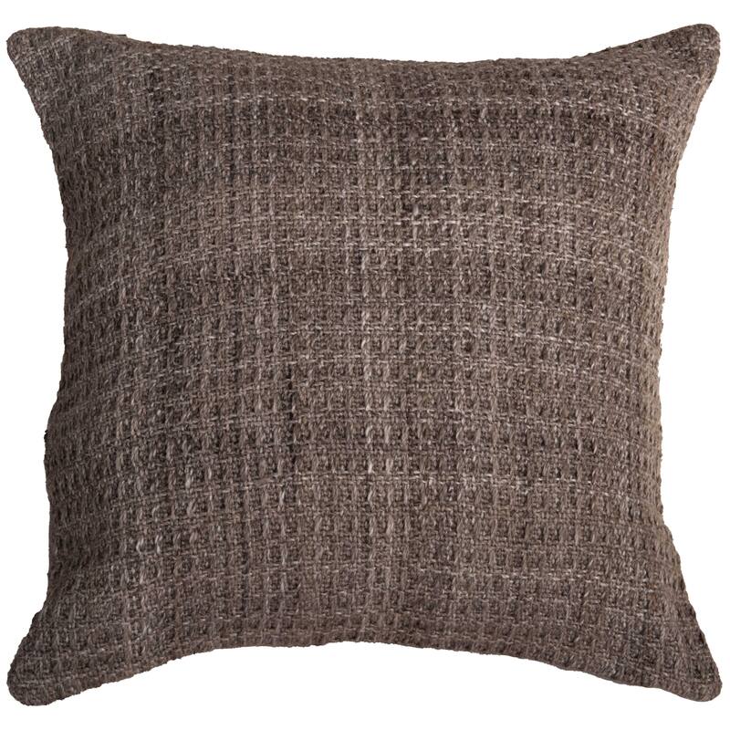 Rizzy Home Modern Heathered Solid Throw Pillow - Grey - Down Alternative