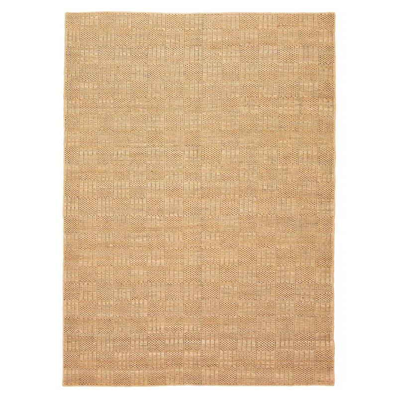 ECARPETGALLERY Flat-Weave Palas Denizli Brown Jute Kilim - 5'5 x 7'4 - Brown - 5'5 x 7'4
