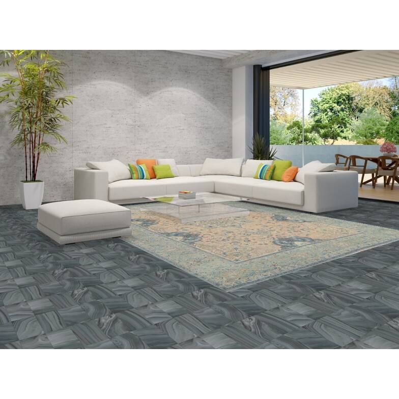 Hand Knotted Oriental 100% Wool Carpet Traditional Floral Peach Kashmar Area Rug - 12' 5'' X 9' 4''