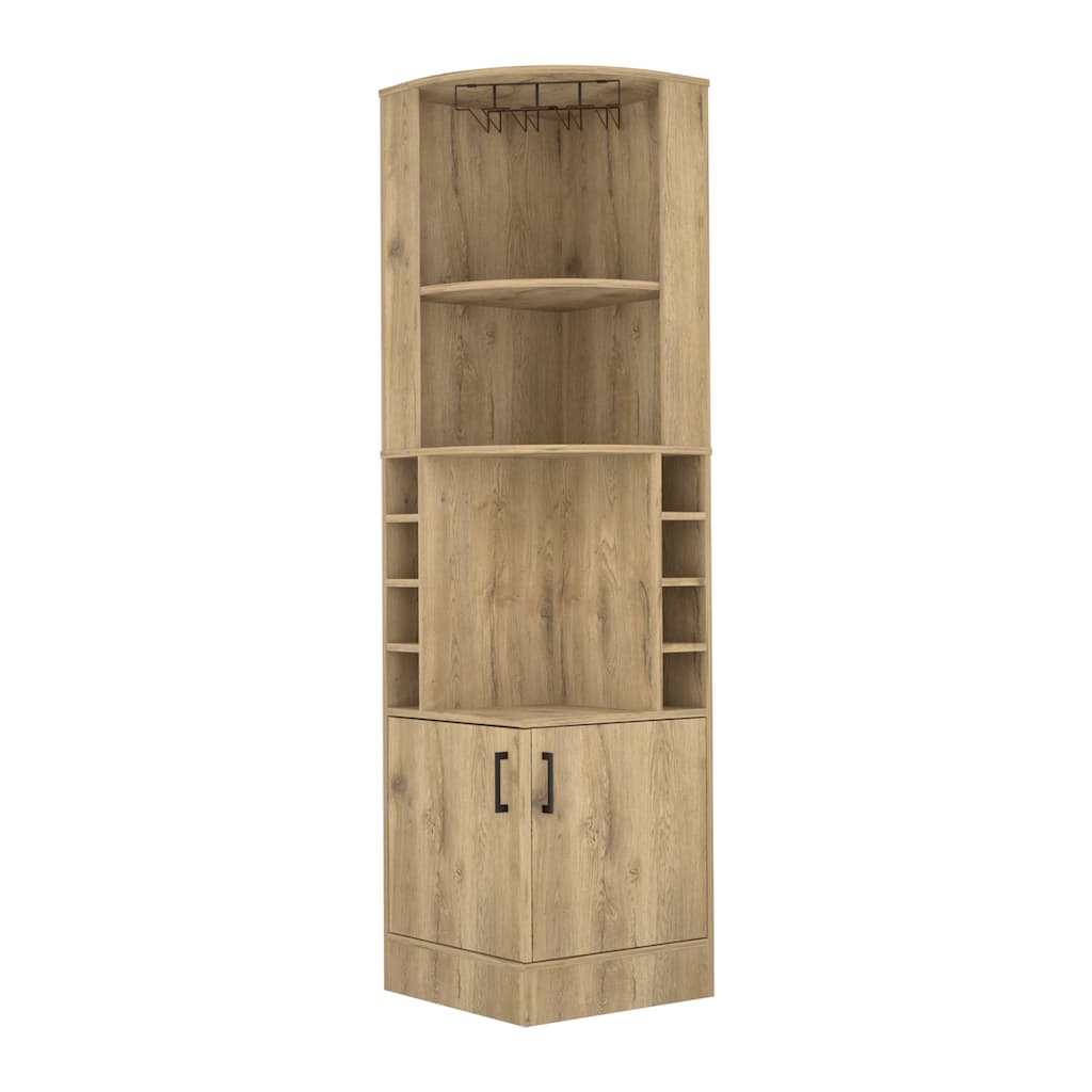 Corner Bar Cabinet Papprika, Living Room, Aged Oak,High quality and durable