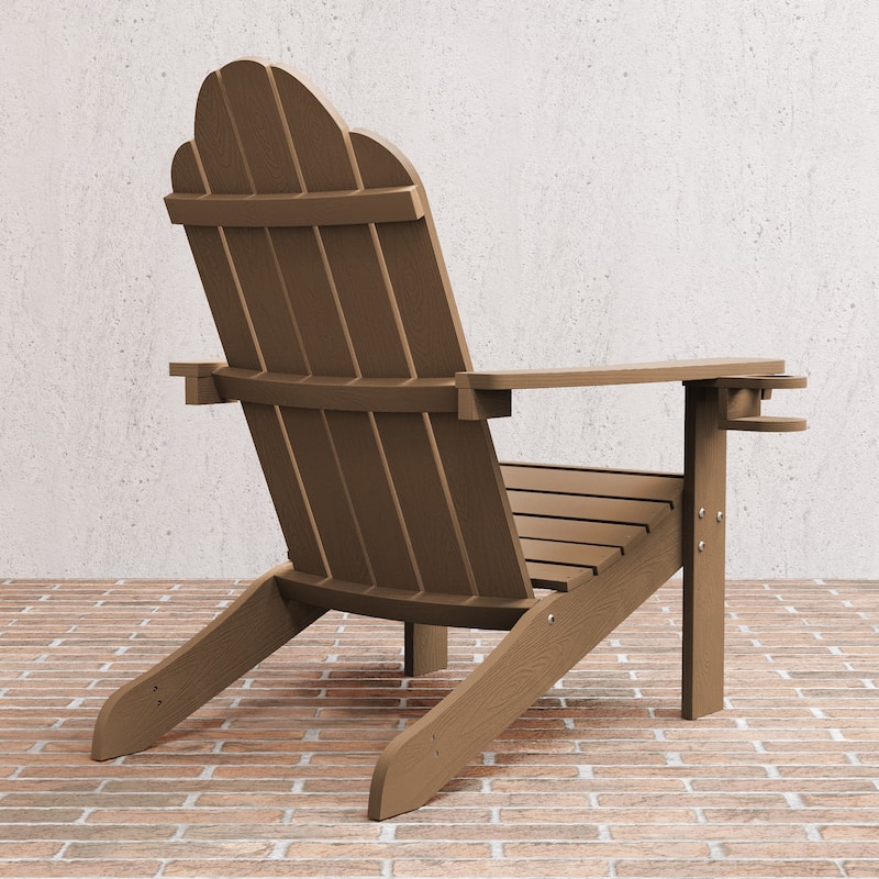 LUE BONA Patio HDPS Adirondack Chair Plastic Weather Resistant Outdoor Chairs Set of 4 - 30 in.W x 35 in.D x 36.5 in.H