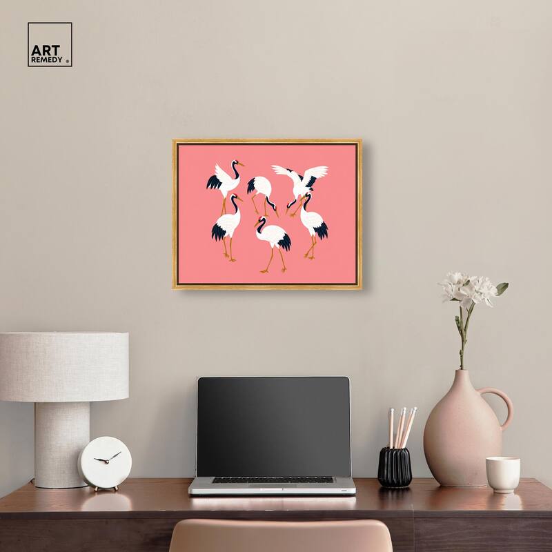 Crane Chorus Canvas by Art Remedy
