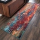 preview thumbnail 10 of 64, Nourison Celestial Abstract Ombre Area Rug 2' 2" x 12' - Blue/Red - Runner
