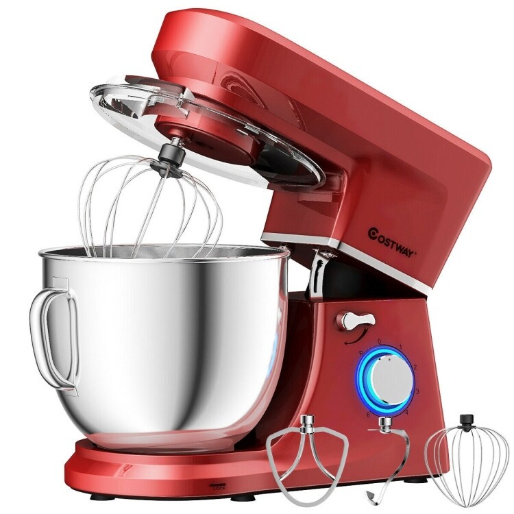 Whall Kinfai Electric Kitchen Stand Mixer Machine with 5.5 Quart Bowl for  Cake and Bread Making, Egg Beating, Baking, Dough, Cooking - Red