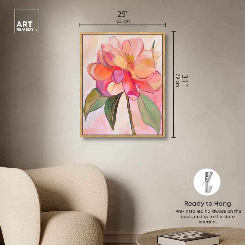 Softly Unfurling II Canvas by Art Remedy