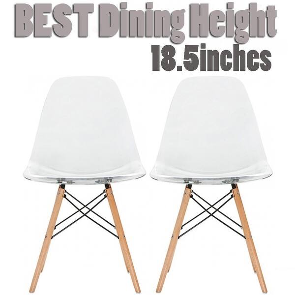 2xhome Plastic Eiffel Dining Chairs With Wood Dowel Legs Set Of 2 On Sale Overstock 12113601