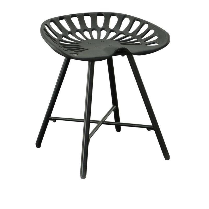 Solid Tractor Seat Stool - 18" - Black