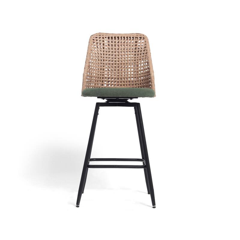 28.7"H Swivel Bar Stools/ Counter Stools with Metal Legs Set of 4 - Set of 4