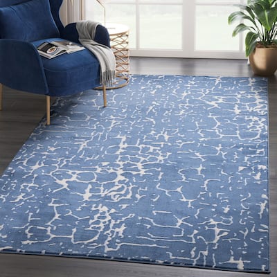 Abani Rugs Regal REG250A Blue Abstract Pebbles Area Rug