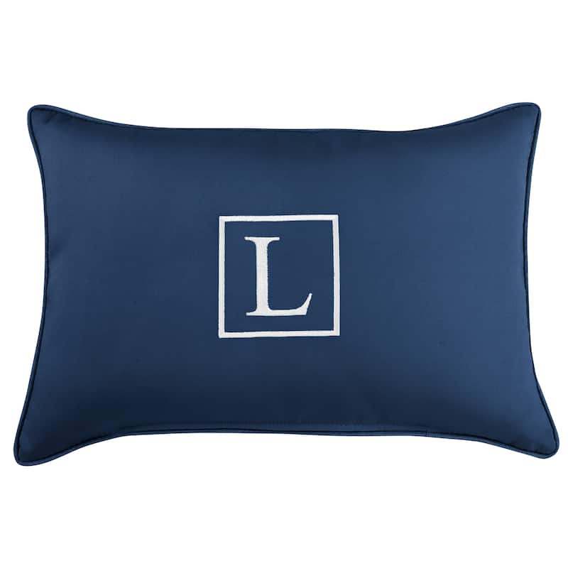 Sunbrella Canvas Monogram Indoor/Outdoor 13x20 Corded Pillow (Single)