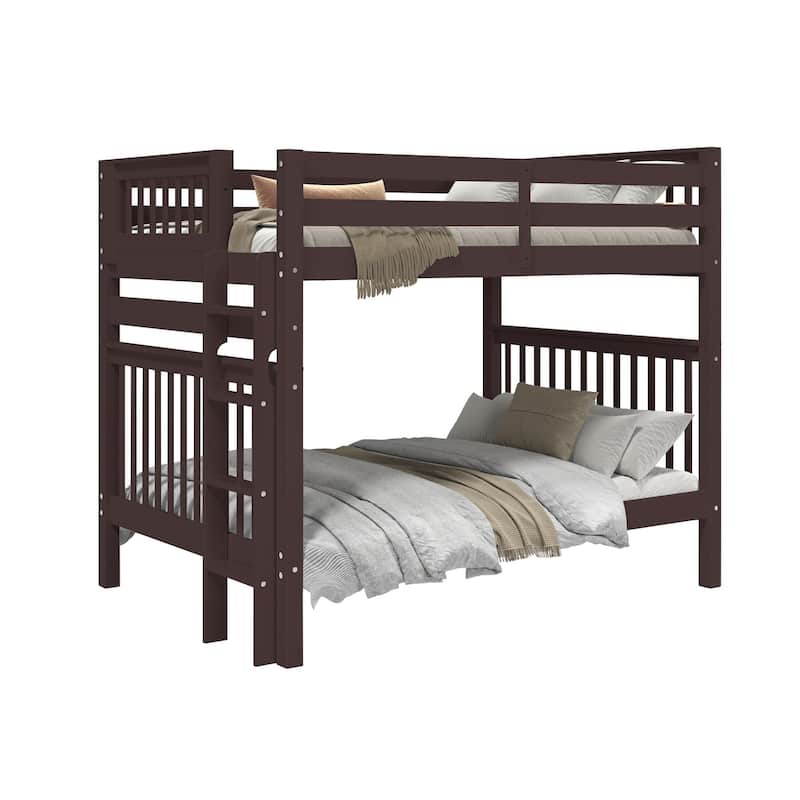 Taylor & Olive Trillium Full over Full Bunk Bed with End Ladder