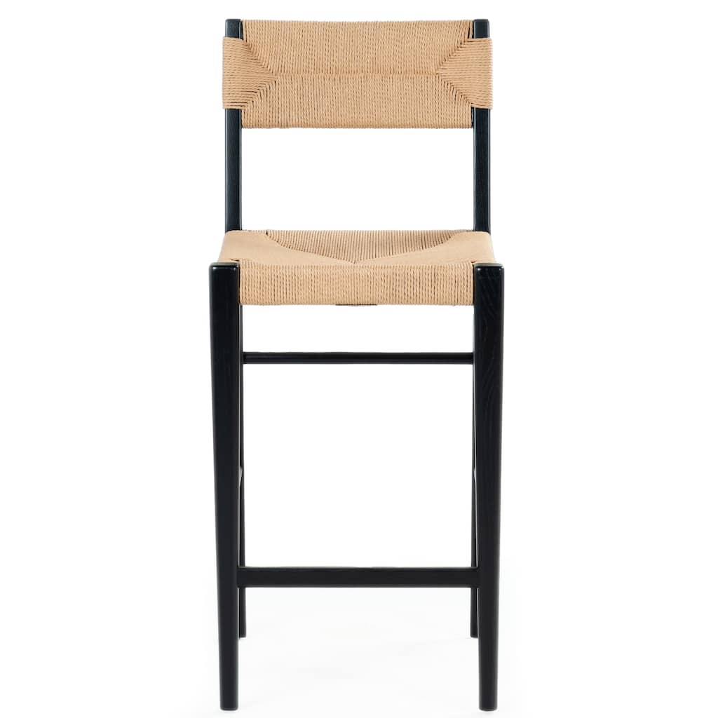 SAFAVIEH Couture Cody Rattan Counter Stool - 17"W x 20"D x 39"H