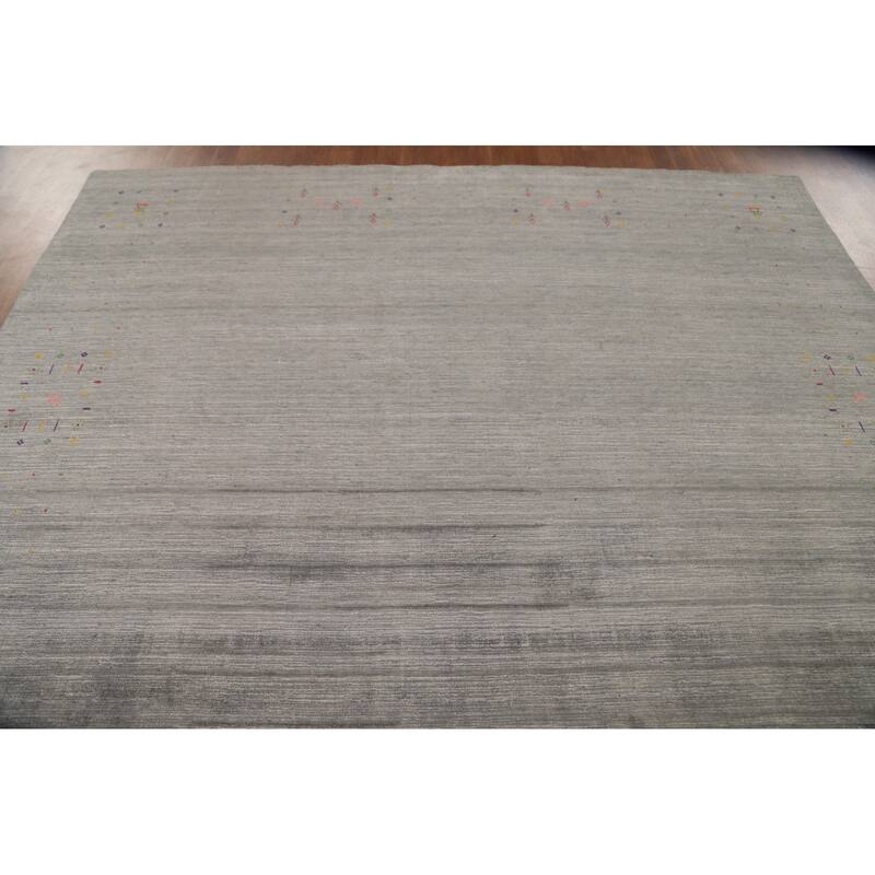 Gabbeh Oriental Area Rug Handmade Living Room Silk Carpet - 8'1" x 9'8"