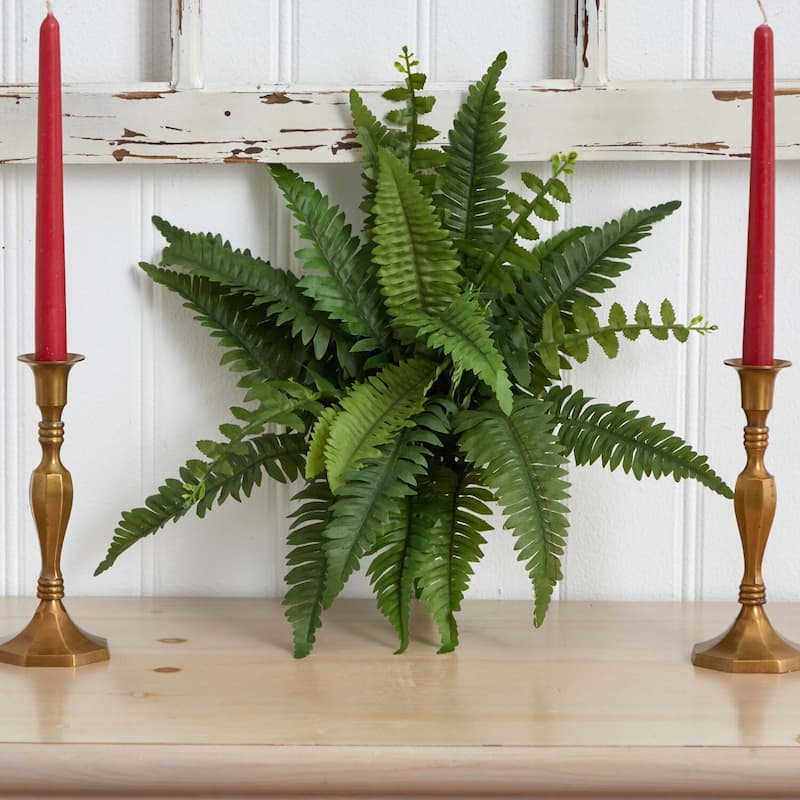 Artificial Plant with Planter Classic Comfort Red Bloom Tower Home Decor Indoor - Green - 14