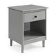 preview thumbnail 29 of 30, Walker Edison Bullrushes 1-drawer Solid Wood Nightstand